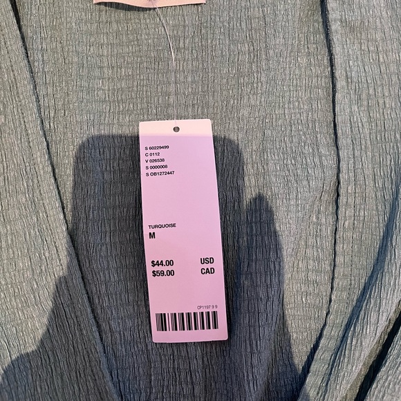 Urban outfitters turquoise dress tie top - Picture 2 of 4